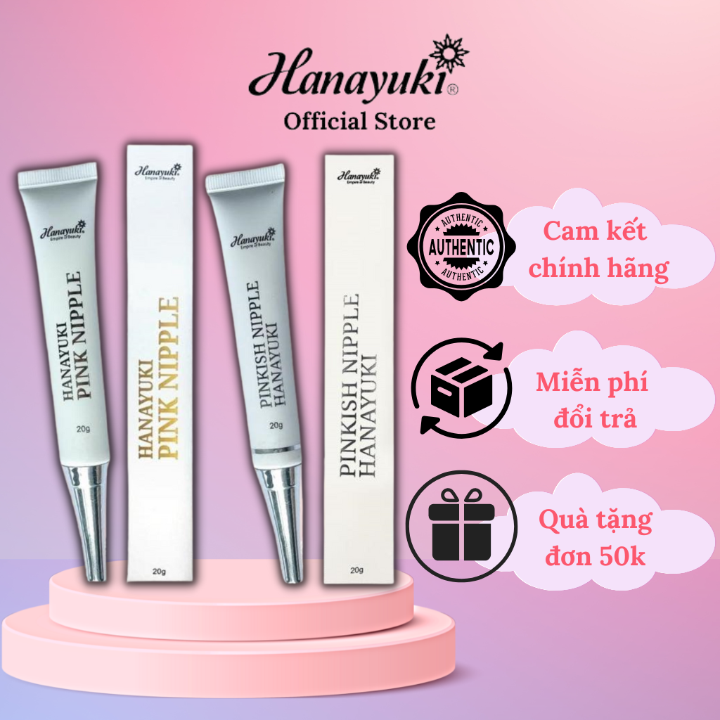 Bộ đôi hồng nhũ hoa cấp tốc và nuôi dưỡng nhũ hoa hàng ngày hanayuki chính hãng - kem dưỡng hồng nhũ hoa hanayuki chính hãng