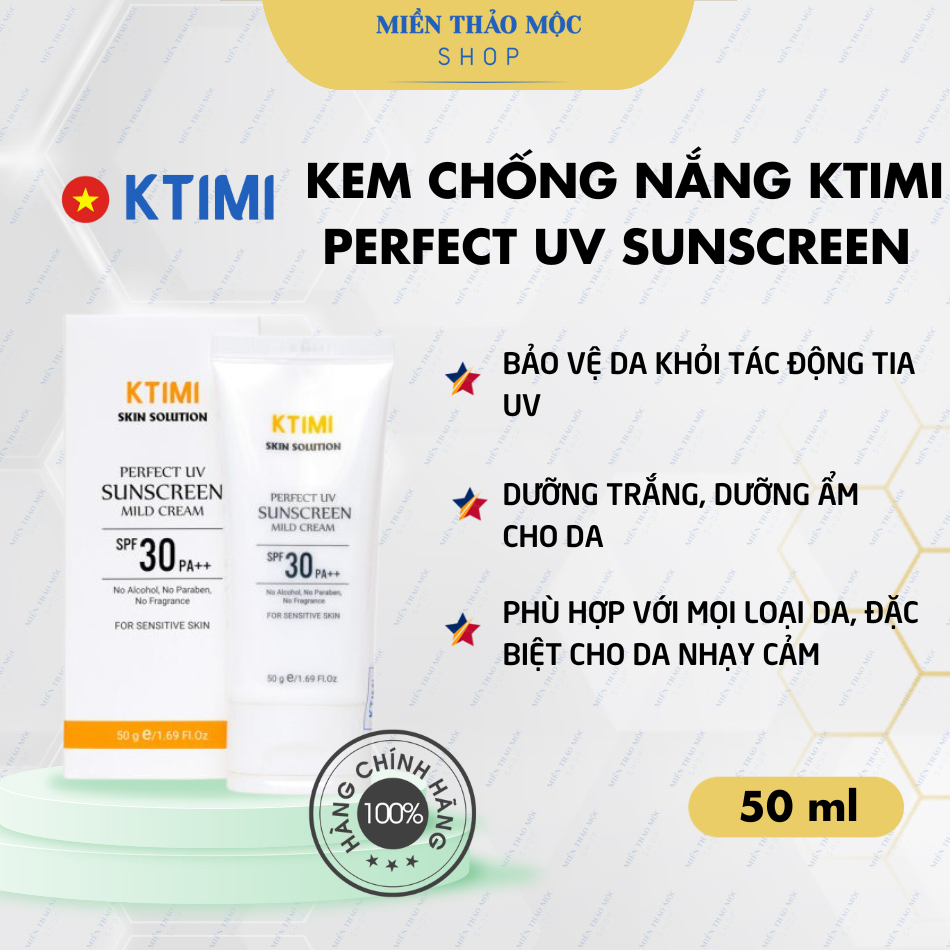 KTIMI - Kem chống nắng KTIMI Perfect UV Sunscreen Mild Cream SPF30 PA++