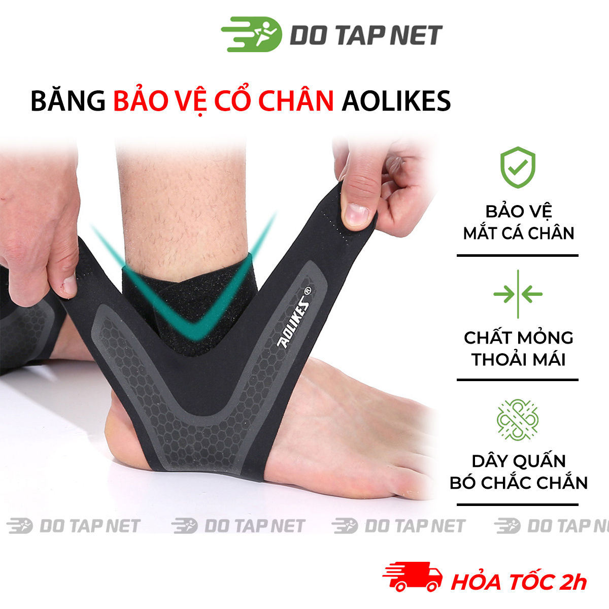 Đai Cổ Chân Băng Quấn Cổ Chân Đá Bóng Aolike Bảo Vệ Cổ Chân Mắt Cá Chân