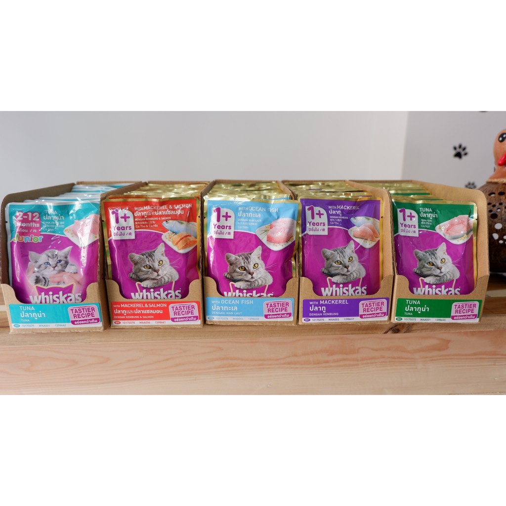 [HCM]1 THÙNG 24 GÓI PATE WHISKAS DÀNH CHO MÈO LỚN - MIX VỊ