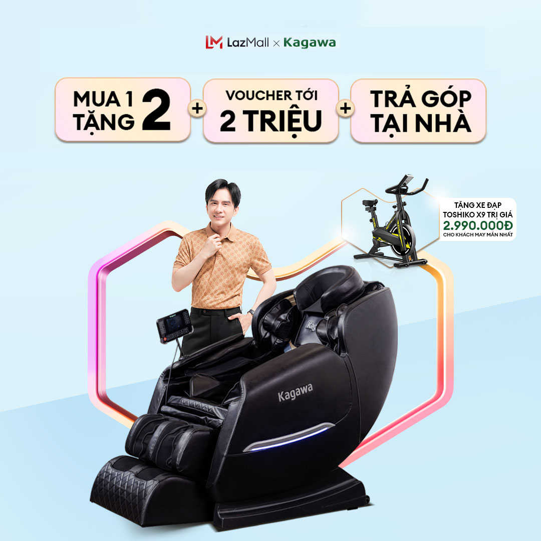 Ghế massage toàn thân cao cấp K16, đa chức năng, công nghệ quét AI thông minh, tự động dò tìm huyệt đạo, có trang bị đai massage đùi chuyên biệt Kagawa K16 miễn phí vận chuyển, lắp đặt tại nhà