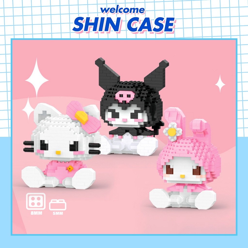 ✼ LJ6.15 Bộ mô hình đồ chơi lego lắp ráp 3D xếp hình mini Chuột Mickey Hello Kitty Kuromi Melody Dễ Thương 7cm 10cm - Shin Case