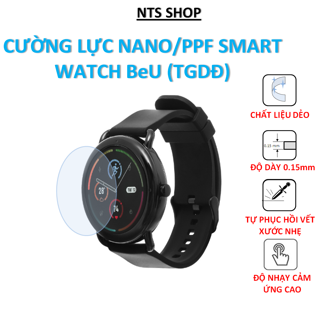 Dán cường lực dẻo bảo vệ màn hình SMART WATCH KINGWEAR / BeU / MICROWEAR