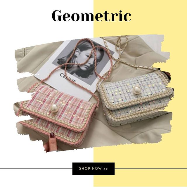 Túi xách nữ "Geometric" bling bling trong các buổi tiệc
