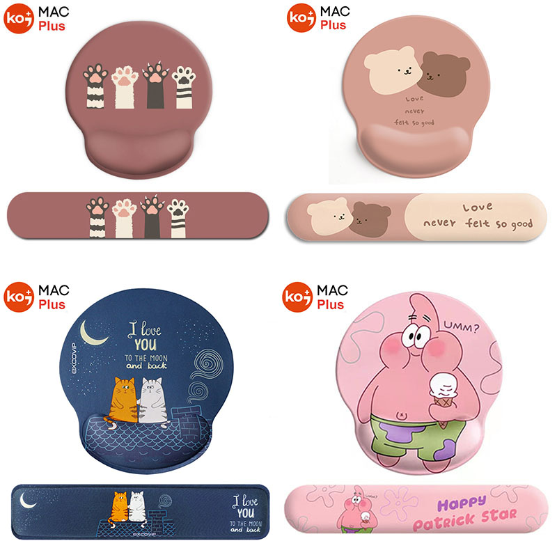  Bộ Lót Chuột Kê Bàn Phím Tay Mèo Cute Cực Xinh  Đệm Kê Tay Silicone Bàn Di Chuột Học Sinh Mouse Pad,...  