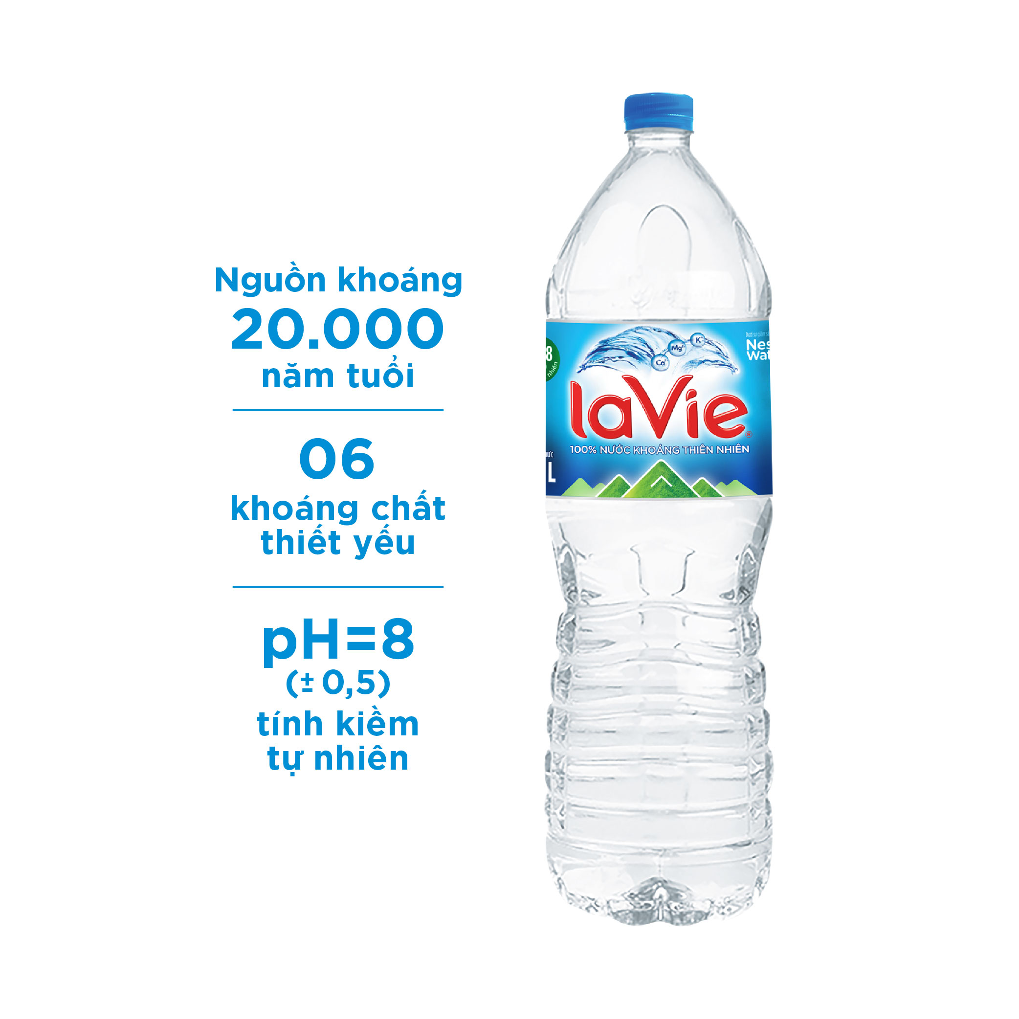 Nước khoáng thiên nhiên La Vie chai 1.5L (Thùng 12 chai)