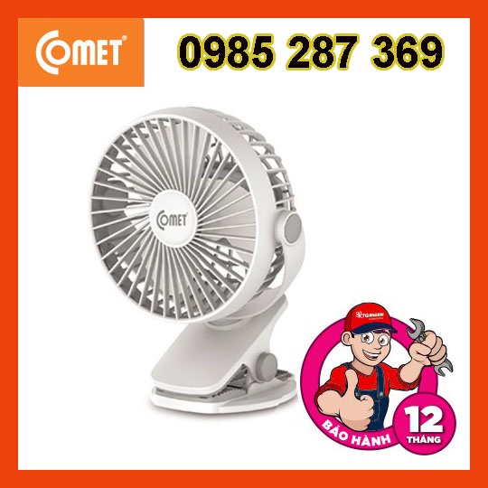 Quạt sạc comet crf0705 chính hãng . quạt tích điện kẹp bàn sạc pin cao cấp