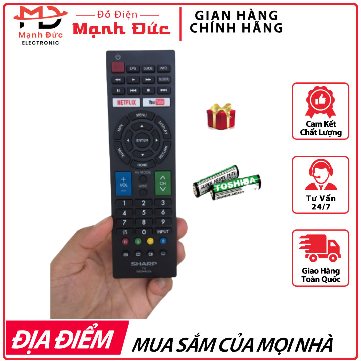 Điều Khiển Tivi Sharp , Remote Tivi Sharp Smart Thông Minh