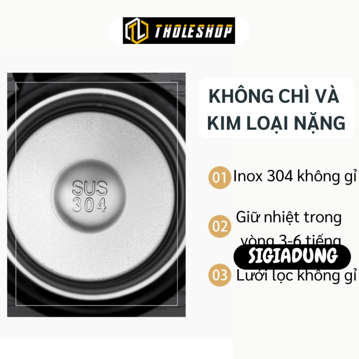 Bình giữ nhiệt Hot&Cool 750ml Inox 304 - Bình đựng nước inox có khay lọc trà tiện lợi, dễ dàng đem theo