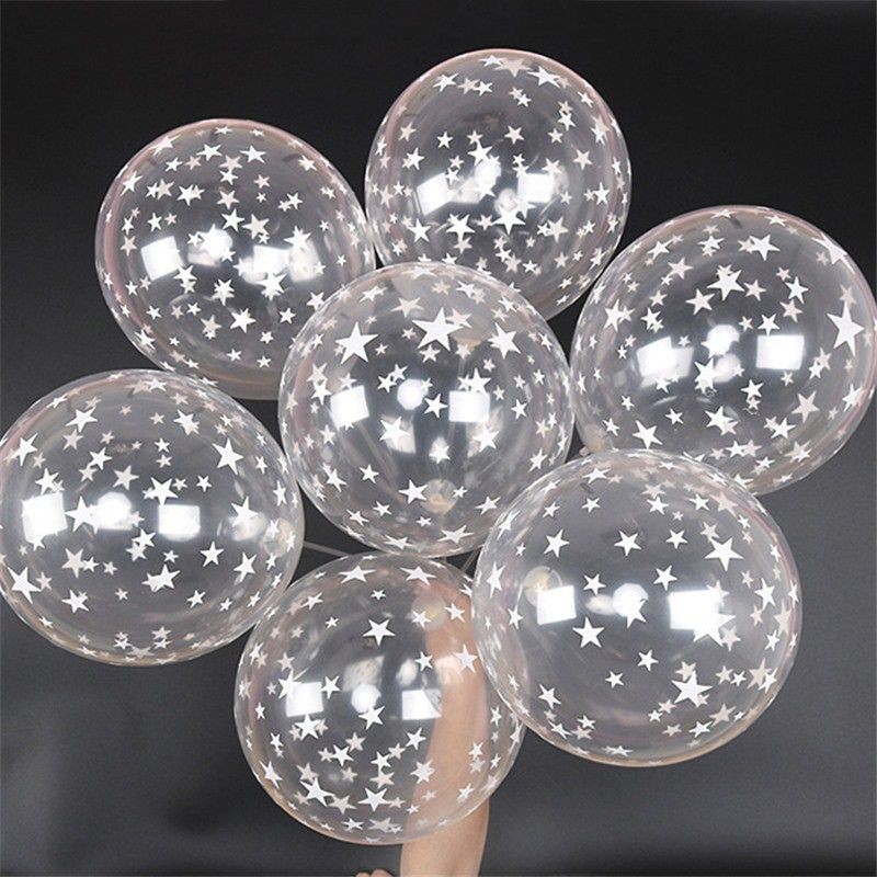 10 Bóng tròn trong suốt in sao 30cm