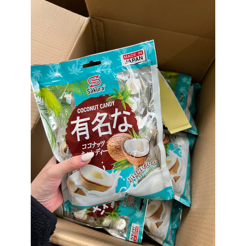 Kẹo dừa sakura loại giòn rộp rộp 200g