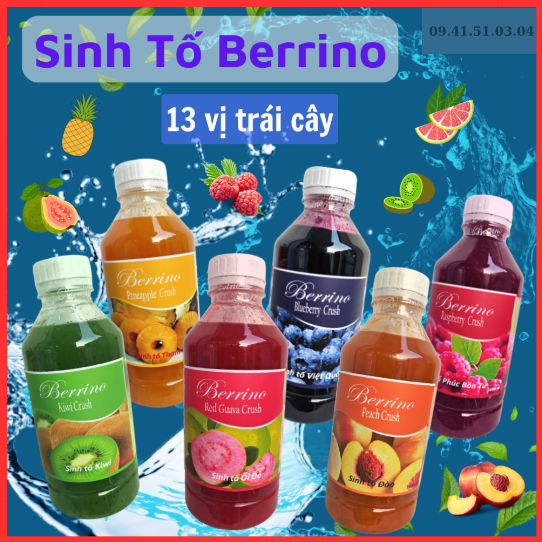 Sinh tố Berrino đủ các loại hương trái cây 1l