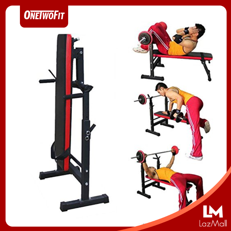 OneTwoFit Ghế Tập Tạ Đa Năng Kết Hợp Giá Đỡ Tạ，Cử tạ Ghế tập tạ Thiết bị thể dục đa chức năng Ghế tập tạ đơn có ép OT040Z ghế tập tạ đa năng ghế gập bụng ghê tập gym