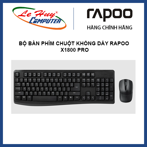 Bộ bàn phím chuột không dây rapoo x1800 pro hàng chính hãng