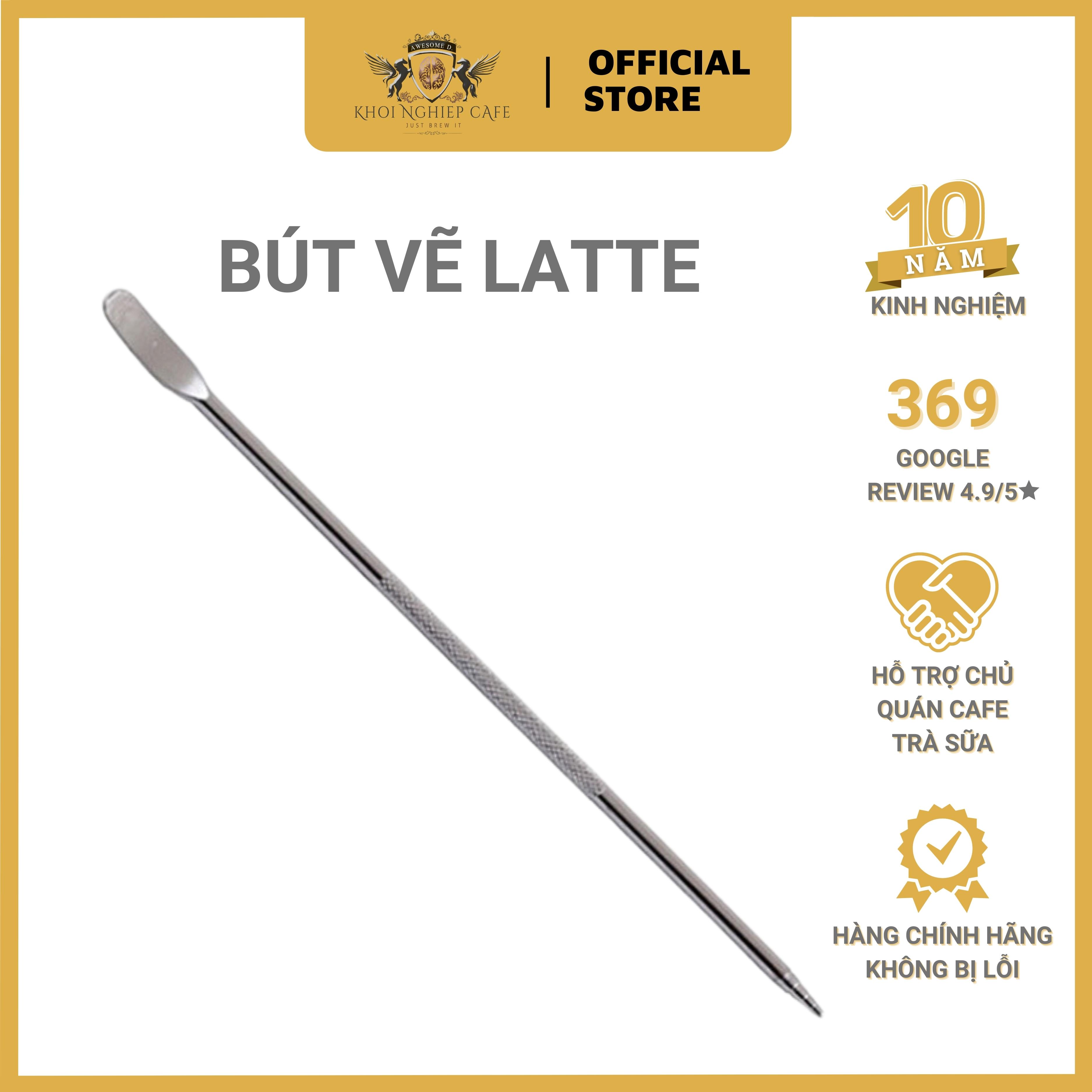 Latte art pen - Bút vẽ latte art inox | Dùng để trang trí tách latte, cappuccino | Thỏa sức sáng tạo