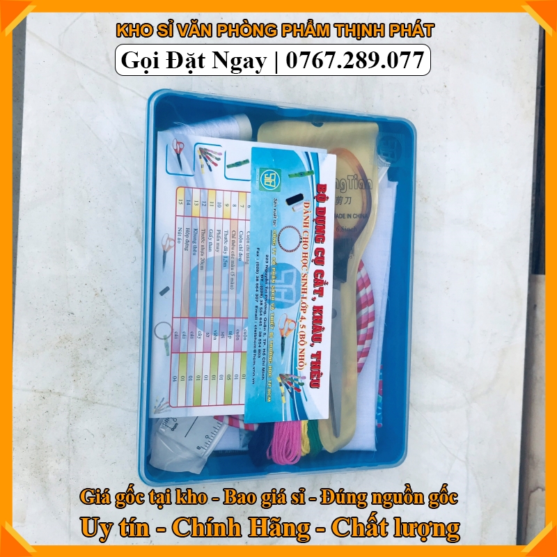 Bộ dụng cụ cắt, khâu,thêu lớp 4 -5