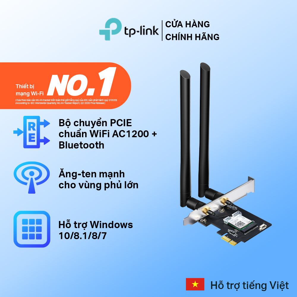Bộ chuyển đổi wifi tp-link archer t5e pcie bluetooth 4.2 chuẩn ac1200