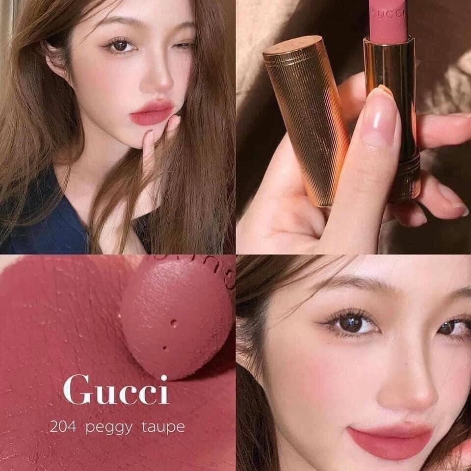 Son thỏi gucci rouge à lèvres mat #204 peggy taupe