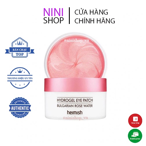 Mặt nạ đắp mắt Heimish Bulgarian Rose Hydrog.el Eye Patch 60ea