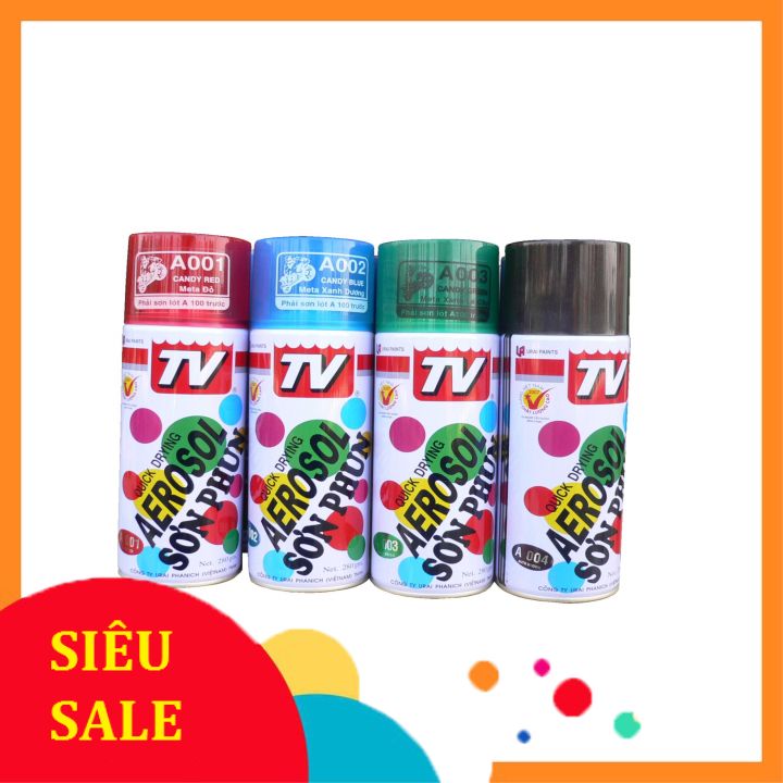 Sơn xịt atm / xịt tv đủ màu 270gr chính hãng