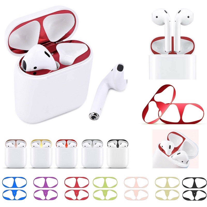 Miếng dán viền bảo vệ hộp sạc tai nghe chống bụi cho AirPods 1/2