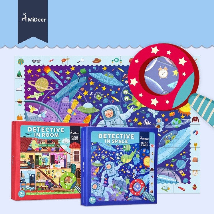 Bộ xếp hình thám tử - mideer - detective in space/room - 42 miếng ghép