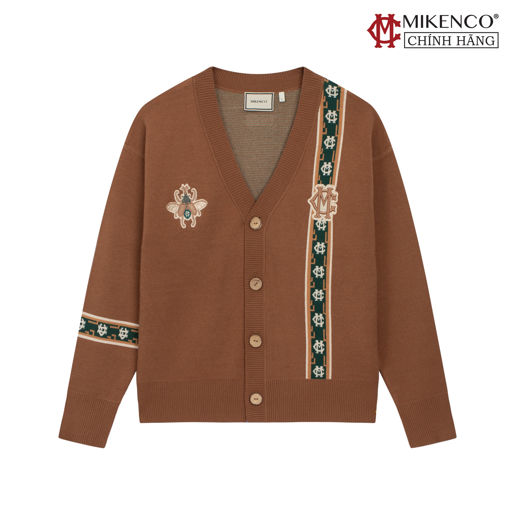 Áo khoác len nam mikenco luxe bug cardigan