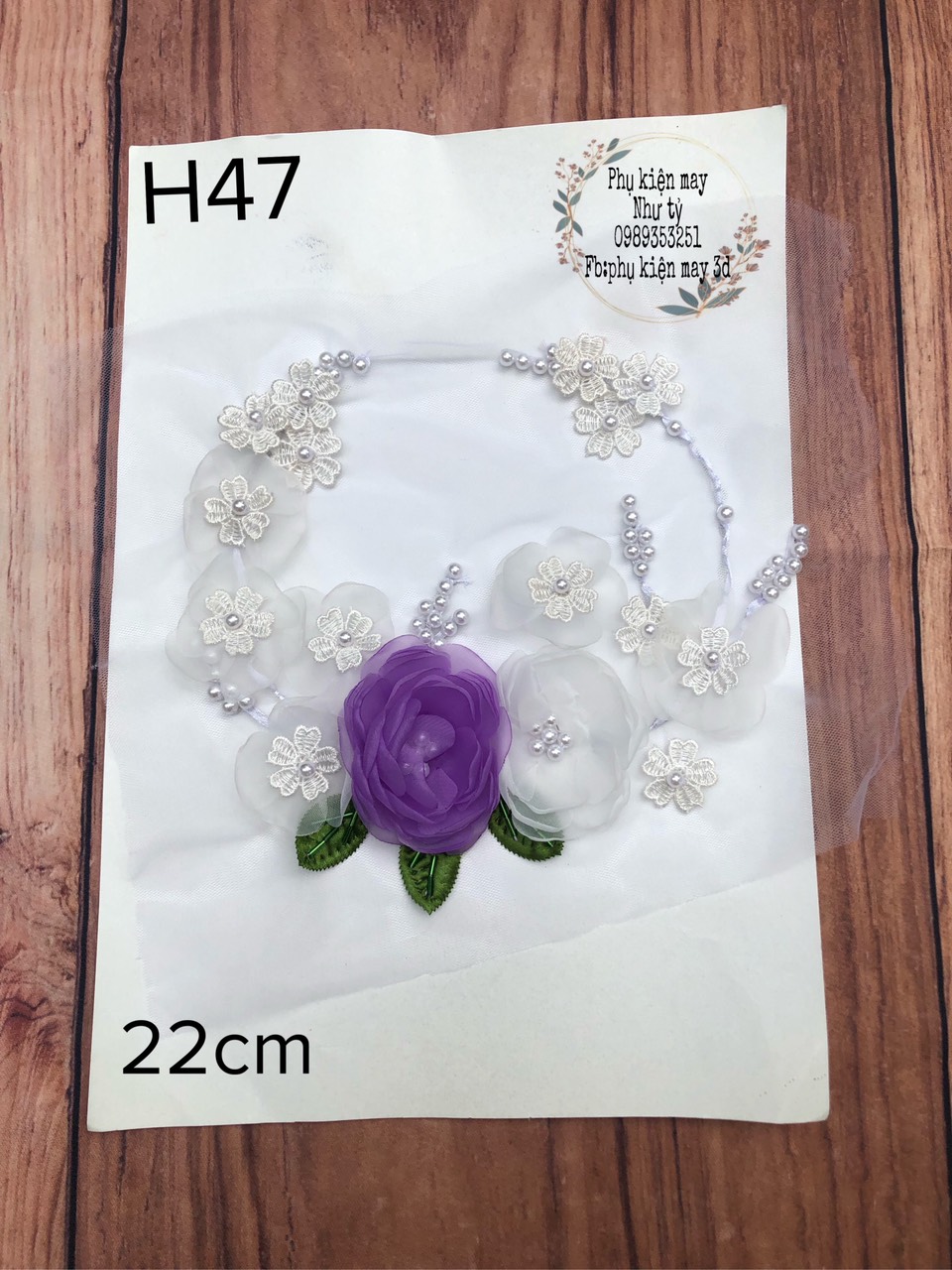 [Ảnh thật] [Có sẵn] tấm ren thêu ruy băng tròn thêu hoa ruy băng cực phẩm 22cm