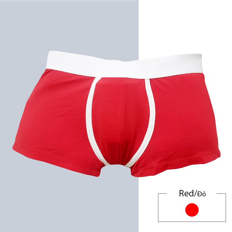 Quần Boxer Nam lưới gợi cảm thông thoáng cạp trơn VNXK size L/XL/2XL