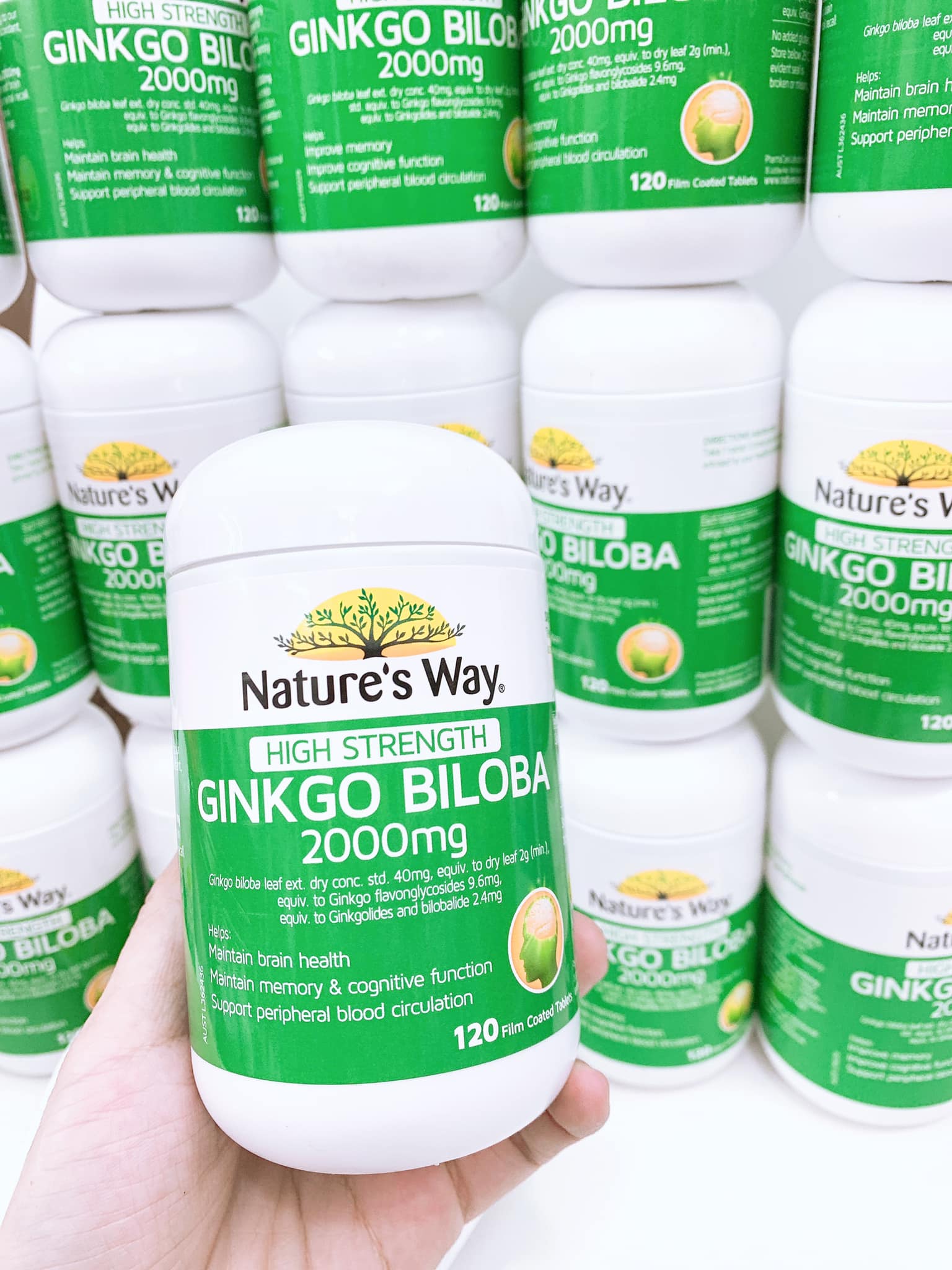 Nature's way ginkgo biloba 2000mg - viên uống hỗ trợ tăng cường sức khỏe não bộ