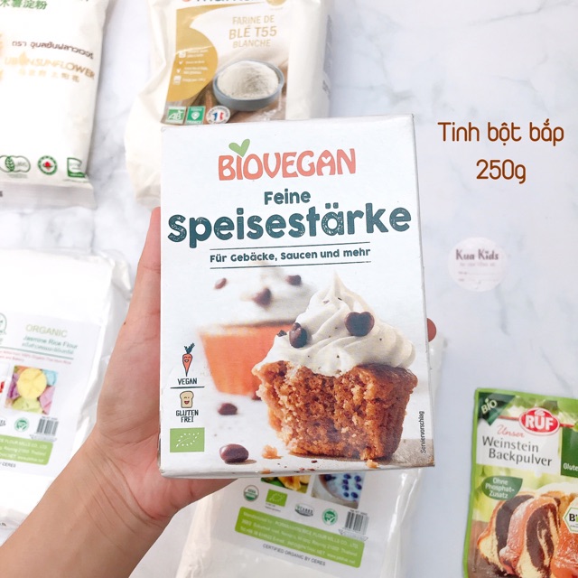 Tinh bột bắp hữu cơ biovegan 250g