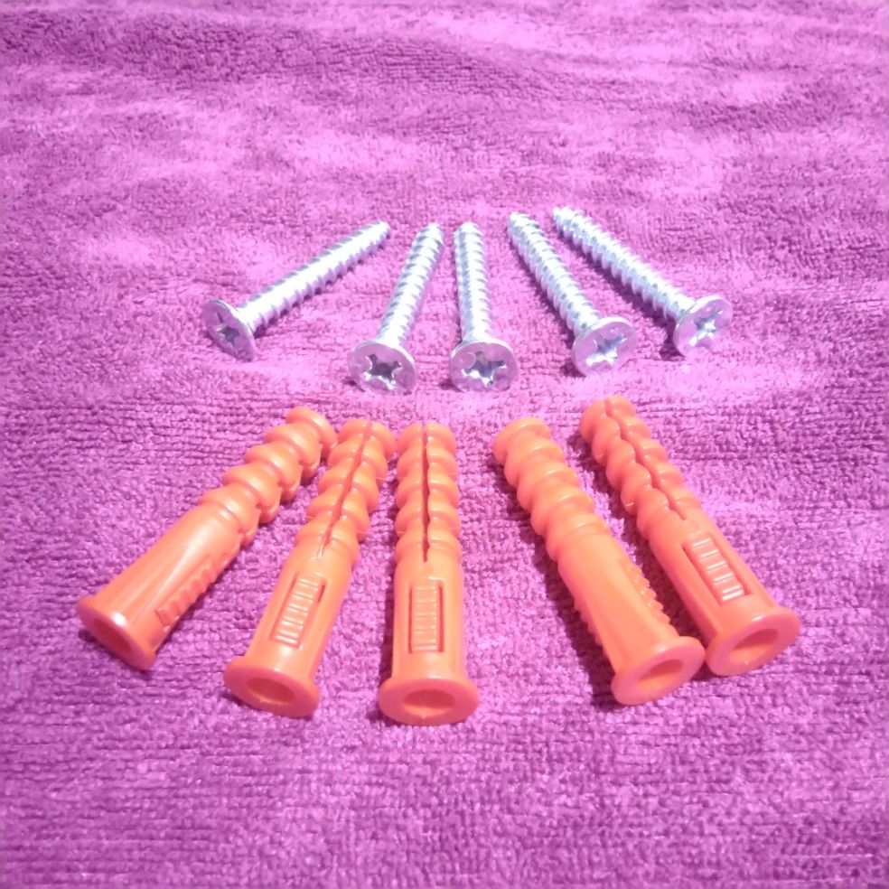 Bộ 100 tắc kê nhựa 8mm và 100 vít 6mm x 40mm+ mũi Khoan bê tông 8mm chuôi thẳng loại tốt.