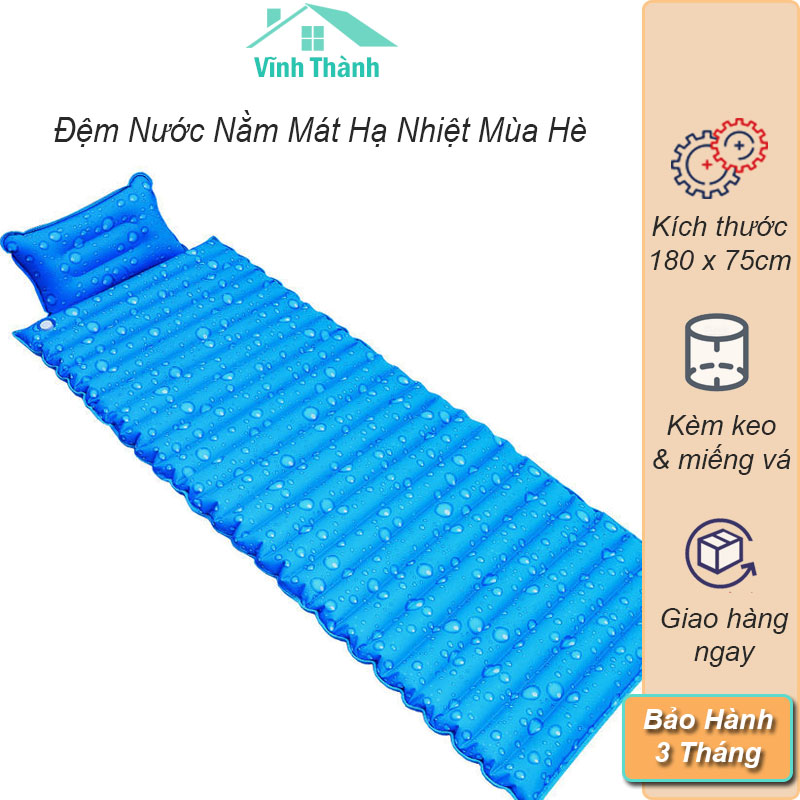 Đệm Nước Mát Gia Đình Đủ Màu Kích Thước (185 x 75)cm và (45 x 45)cm