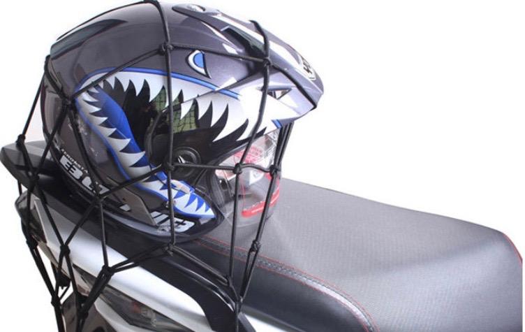 Lưới thun ràng đô xe máy kích cỡ 40x40 ( Đen + Đỏ + Xanh dương )