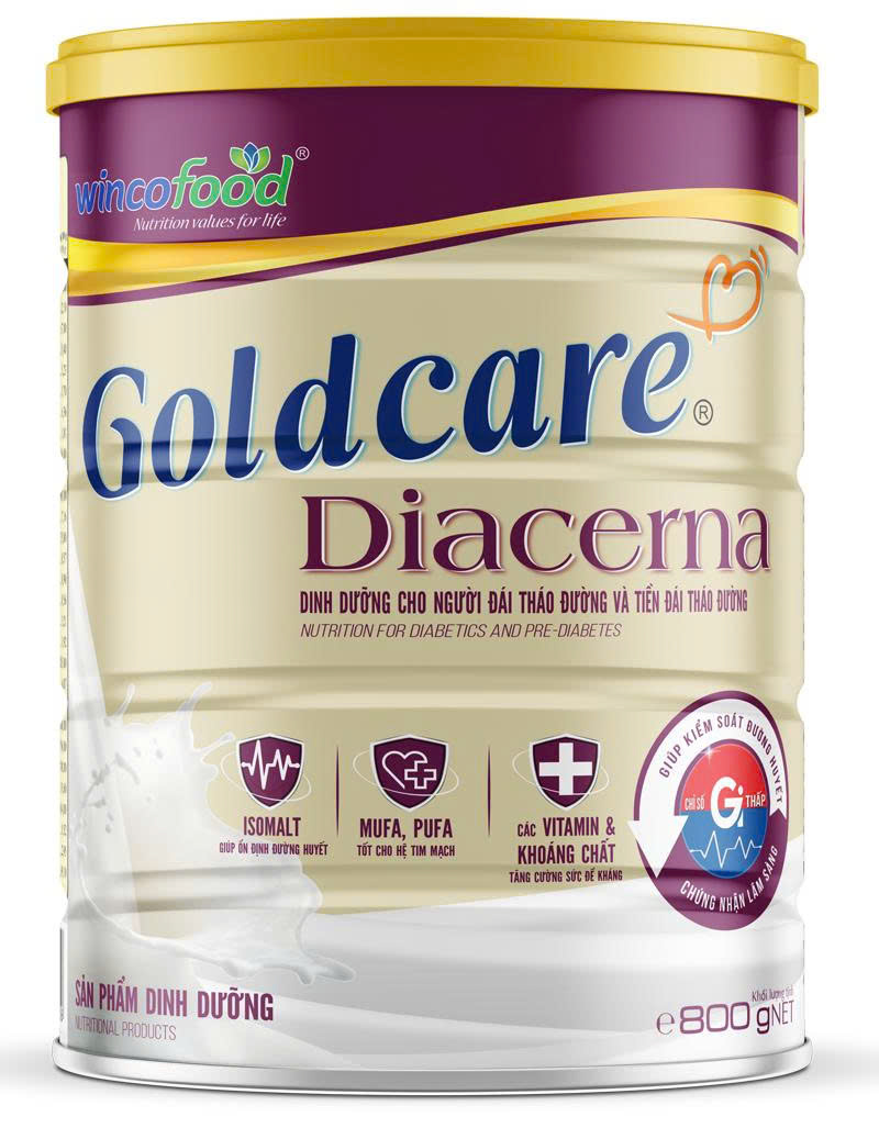 Sữa bột Wincofood Goldcare Diacerna 800g: Dinh dưỡng đặc biệt dành cho người đái tháo đường và tiền đái tháo đường