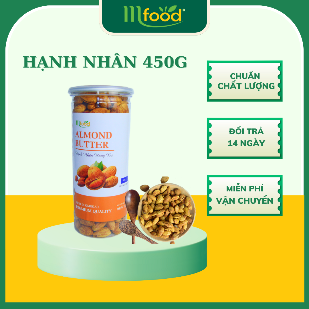 Hạnh Nhân Rang Bơ Mfood Hủ 500G Nhập Khẩu Mỹ