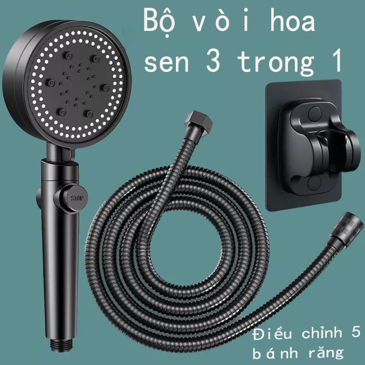 Vòi tắm hoa sen tăng áp lực nước - Vòi sen tăng áp chất liệu INOX304 Tặng kèm dây sen inox - Tay sen tăng áp chất liệu Inox SUS304