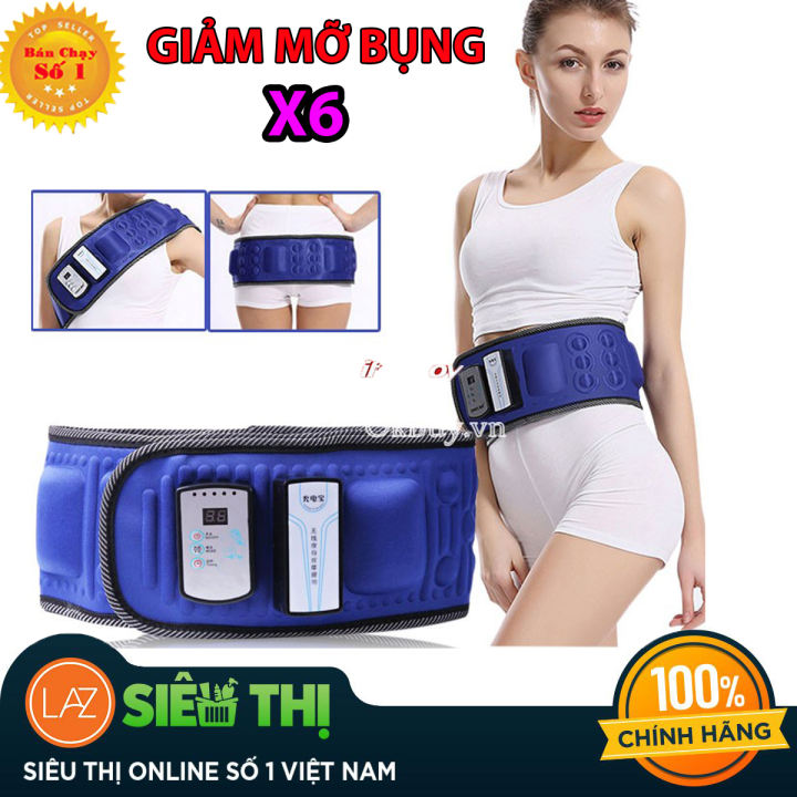 [HCM]Đai massage giảm mỡ bụng không dây X6 - Đai massage giảm mỡ bụng X6 - máy massage toàn thân giúp bạn có một thân hình thon gọn Bảo Hành 12 tháng.