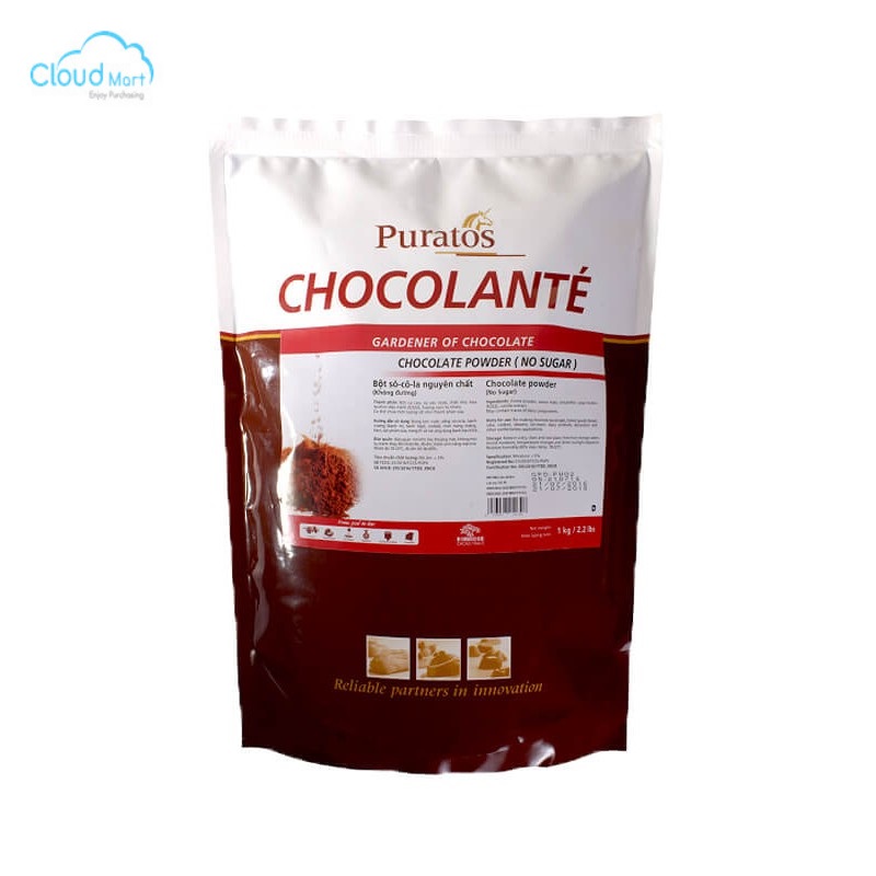 Bột Chocolate Puratos (Nguyên Chất) 1kg - Nguyên liệu pha chế Cloudmart