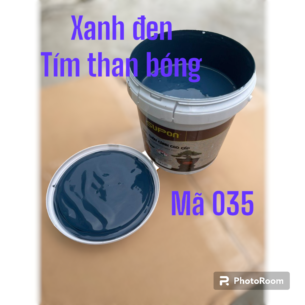 Sơn màu xanh đen bóng, sơn chậu cảnh chuyên dụng, ngoại thất