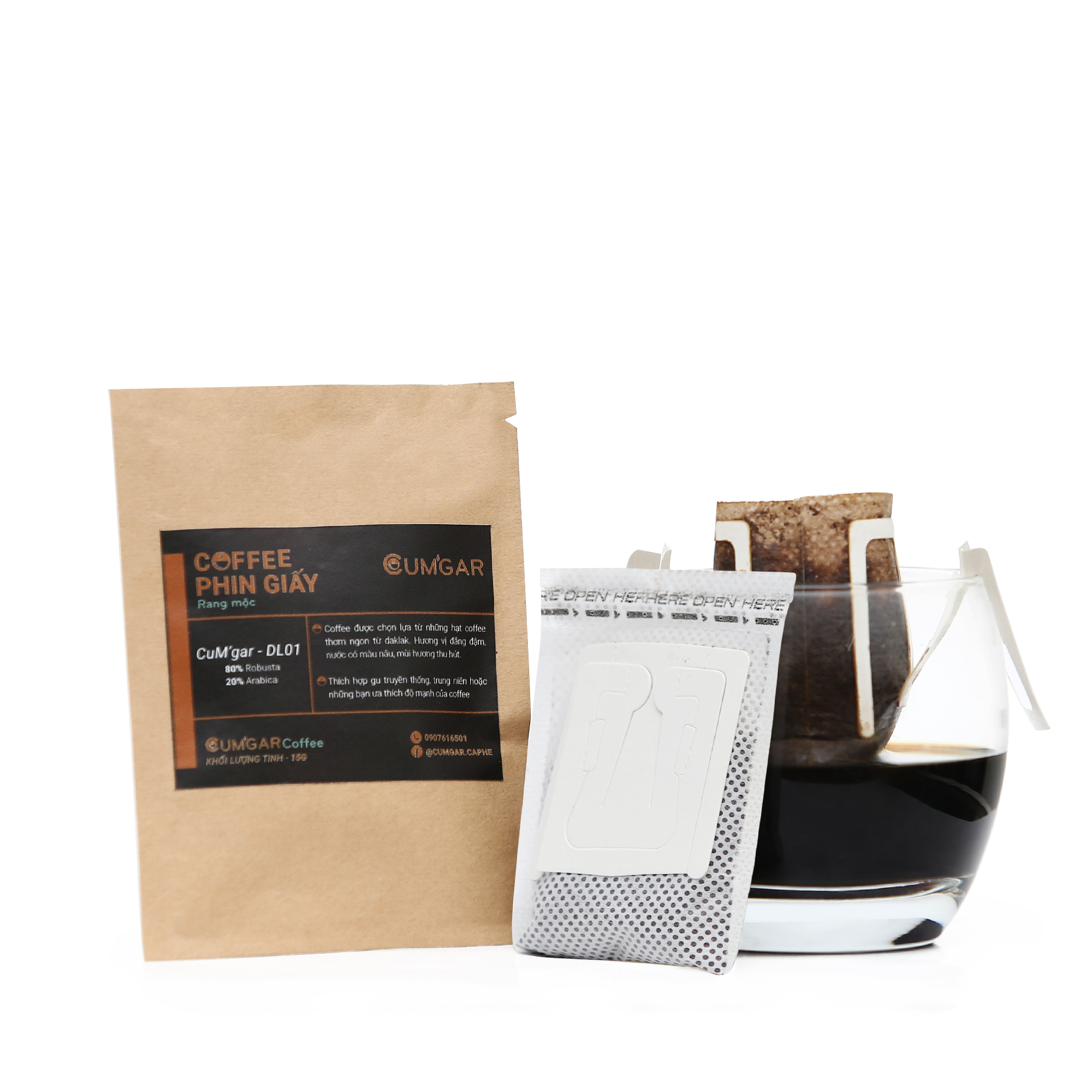 Cà phê Cumgar Phin giấy tiện lợi - Cumgar coffee