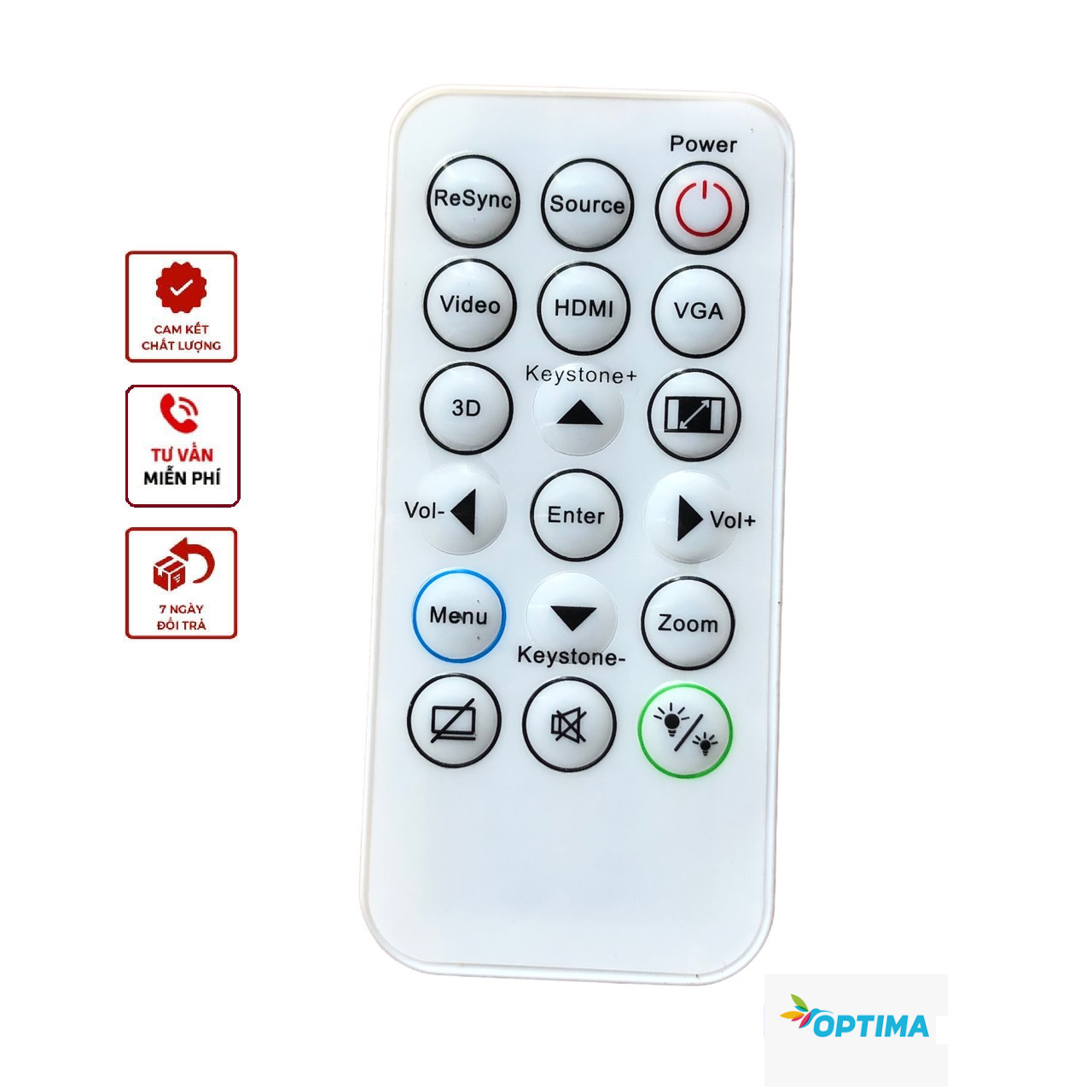 Điều khiển máy chiếu ỈR29033 dành cho Optoma - Remote Điều khiển máy chiếu dành cho Optoma - Đầu bấm Điều khiển máy chiếu Ỉ29033 dành cho Optoma - Tặng kèm pin