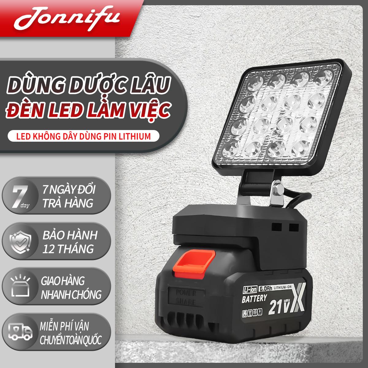 Đèn Pha LED Tonnifu 905 Dùng Pin Chân Phổ Thông - 21V Chung Pin Máy Khoan, Bulong