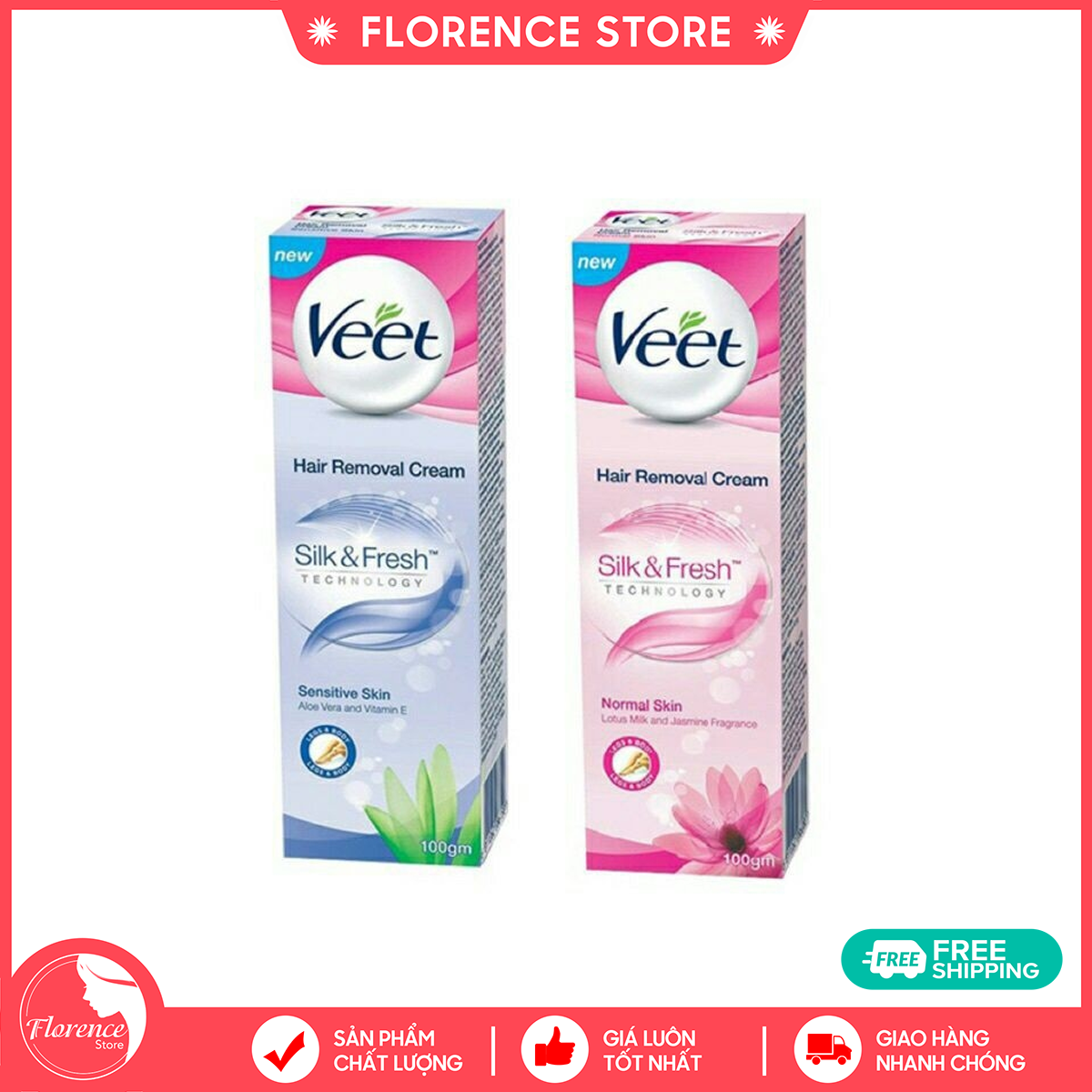 Kem tẩy lông / veet/kem tẩy lông veet của pháp 100ml | veet hồng frorence86 store