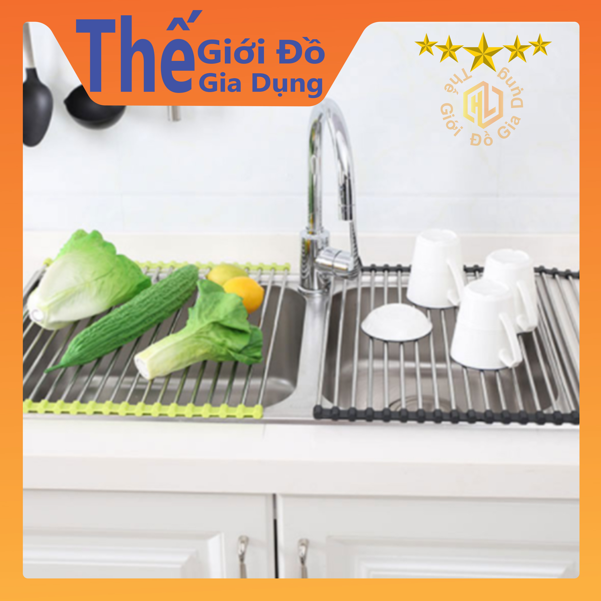 Giá để ráo nước cho bồn rửa chén bằng thép không gỉ