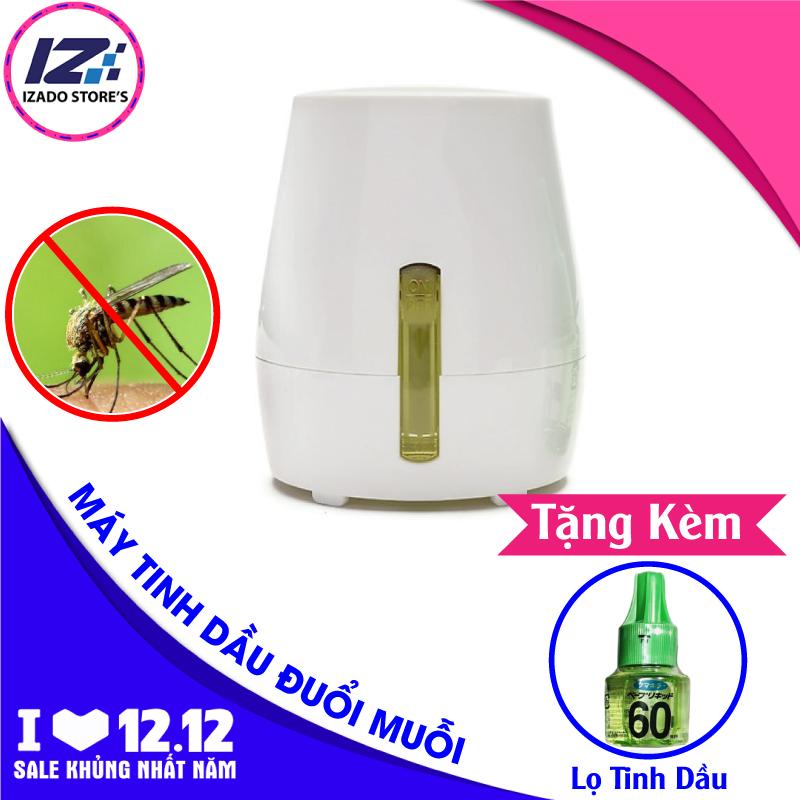 Máy tinh dầu đuổi muỗi, đuổi côn trùng của Nhật tặng kèm 1 lọ tinh dầu 45ml