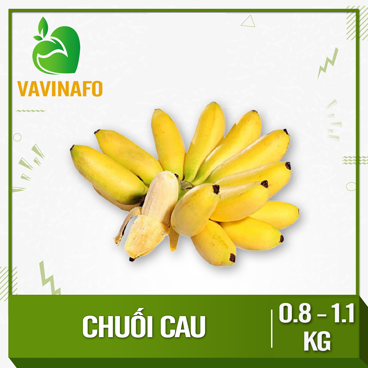 HCM - Chuối cau (0.8 - 1.1 kg) (Giao xanh/chín ngẫu nhiên tùy đợt hàng) - [Giao nhanh TPHCM]