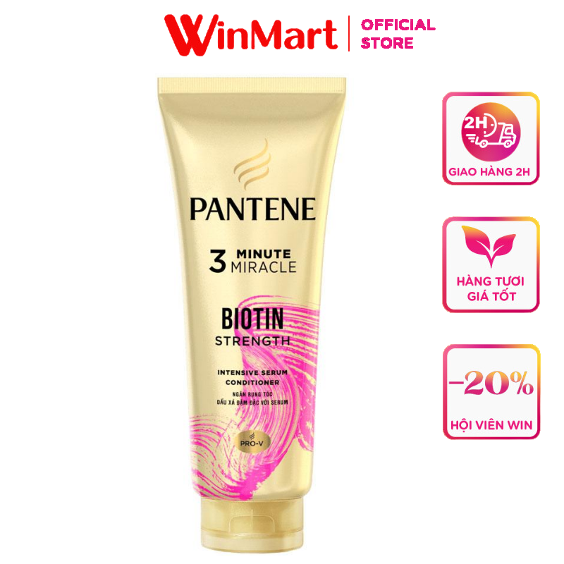 [Siêu thị WinMart] - Dầu xả Pantene ngăn rụng tóc 3 phút chai 150ml