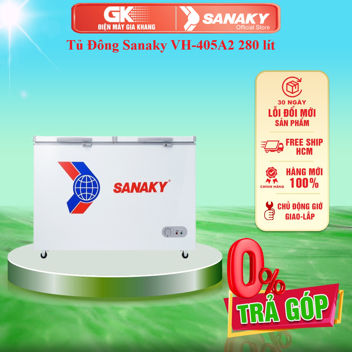 Tủ đông sanaky vh-405a2 280 lít - giao toàn quốc