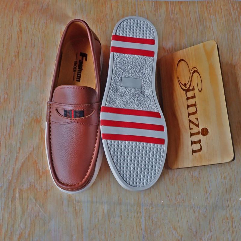 Sunzin.HCM Free 99k - Giày da bò thật 100% - Kiểu giày lười không dây (Mã 5202N) SZ2911001 / giày nam / giày da bò / giày công sở / giày không dây / giày không buộc